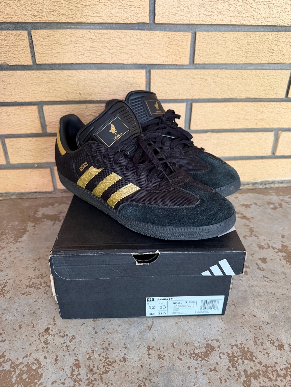 adidas Samba Black with Gold